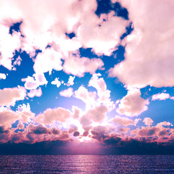 夕方_紫_海