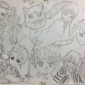 鬼滅書いてみた