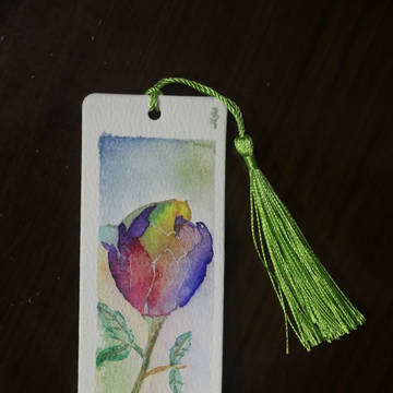 水彩花書籤 watercolor Bookmark