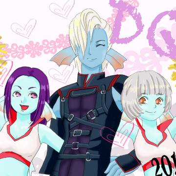 ドラクエ１０のキャラ集合イラスト