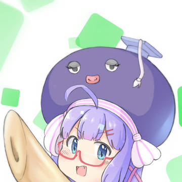 きりたんぽを片方お持ち帰りするウナちゃん