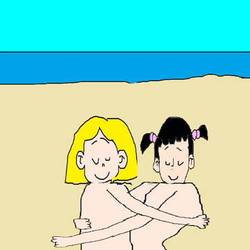 Emily And Boo's Nude Beach Hug