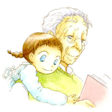 お爺ちゃんと女の子