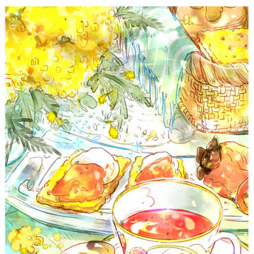柿と紅茶