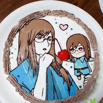 【ᒍ誕2019】キャラケーキ＆らくがき漫画