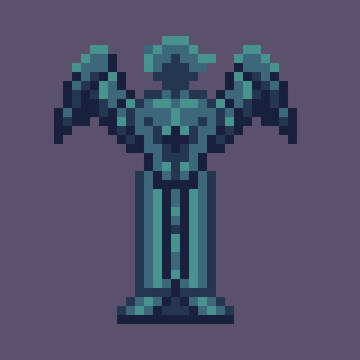 Angel with sword statue