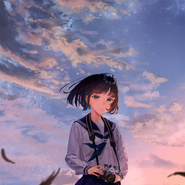 夜空と夕焼けの狭間