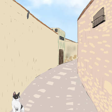 猫のいる背景