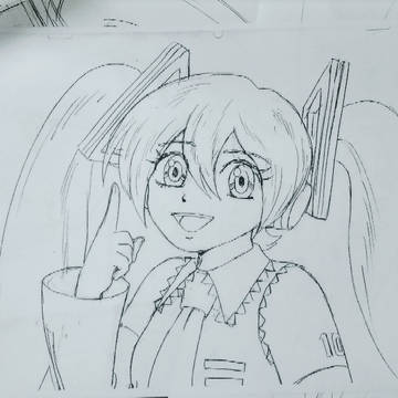 ミクちゃんばかり描いている。