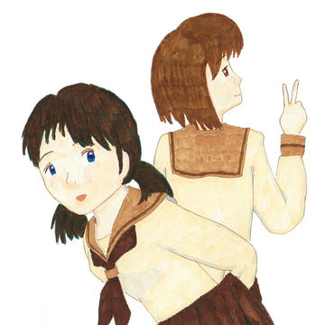 ブラウン・ベージュ系のセーラー服