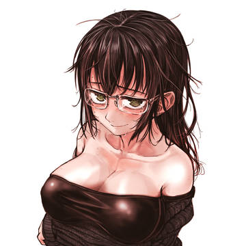 ボサ髪駄肉メガネお姉さん
