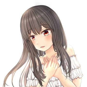 黒髪おっとり