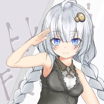 あかりちゃん敬礼！