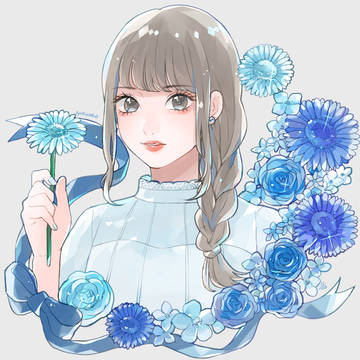 青い花