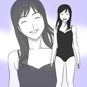 笑うお姉さん