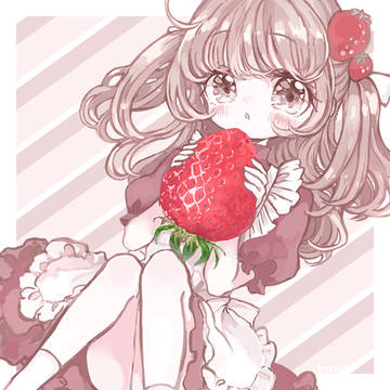いちごと女の子