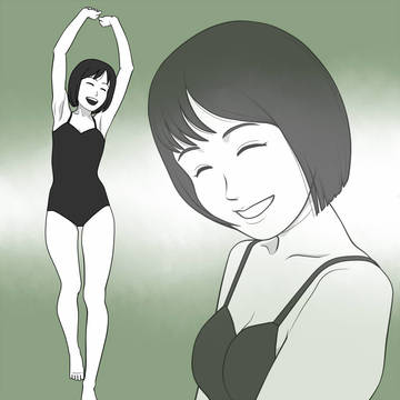 笑うお姉さん