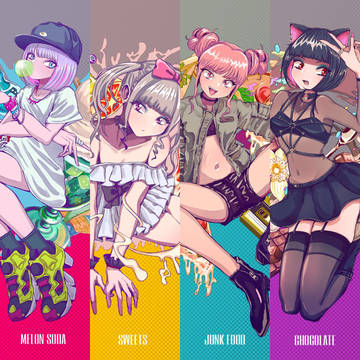 カフェ娘4人まとめ