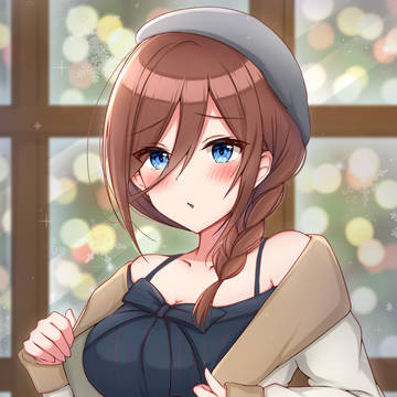 肩出し三玖と冬デート