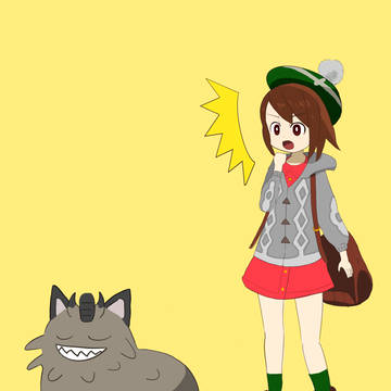 ガラルニャースの　ねむる　と　まるくなる