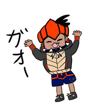 キバナさんとユウリのガォーポーズ