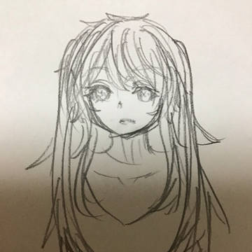 下描きミク様(●︎´▽︎`●︎)