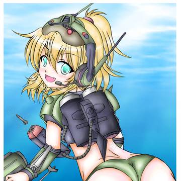 ガンプラパッケージアート風アルバコア(レッドドルフィン)