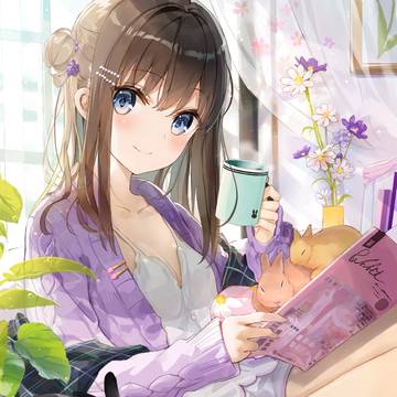 お部屋でくつろぐ女の子