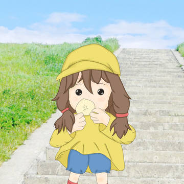 少女と肉まん