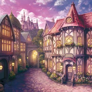 魔法世界の城下町
