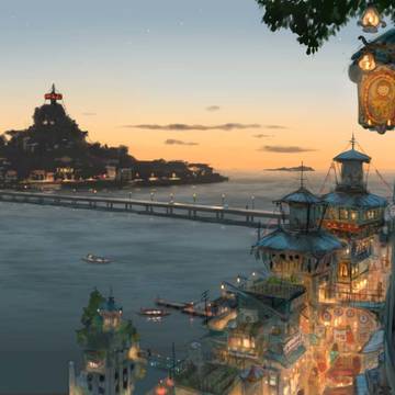 夕暮れの海