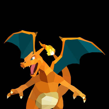Polygon Charizard Art