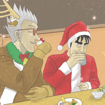 安岡サンタとニセアカギトナカイ