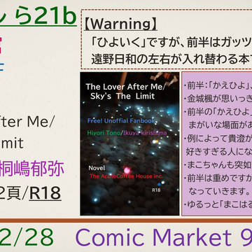 2019/12/28　Comic　Market 97　１日目 お