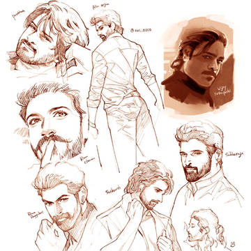 南インド映画俳優半模写