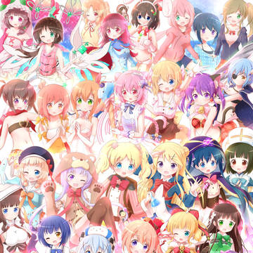 キャラクター誕生日イラスト【集合絵】