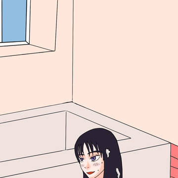 목욕하는 하민이
