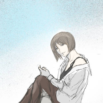 こちらを見る女の子