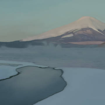富士山に真冬