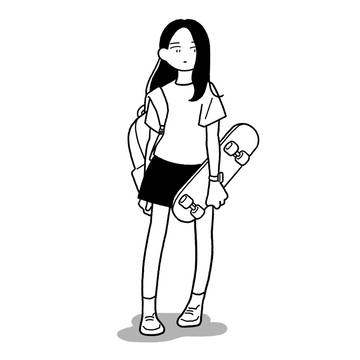 skateboard girl
