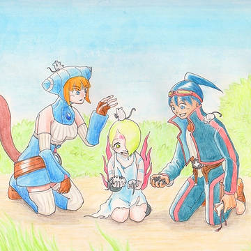 ネズミと遊ぶ