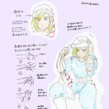あれ？謎さんターバン右手で巻いてる？(FF4TA考察おえかき）
