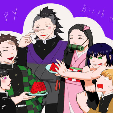 玄弥誕生日祝い絵!!