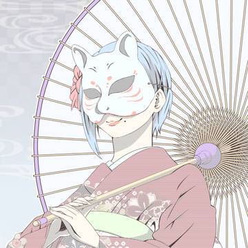 狐面_着物