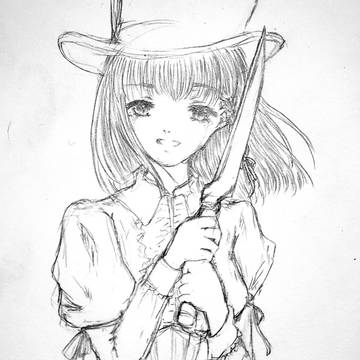 シャルロット・コルデー ラフ画