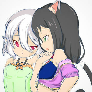 Doodle at work Kokoro and Kyaru
