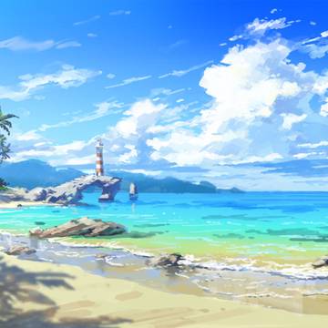 練習ラフ　空と海