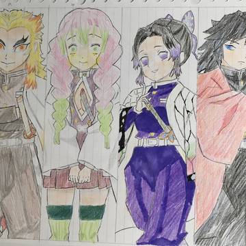 鬼滅の刃　柱イラスト