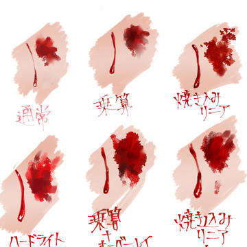 血の色塗り