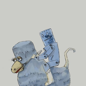 ペラペラ紙絵世界の、獅子舞